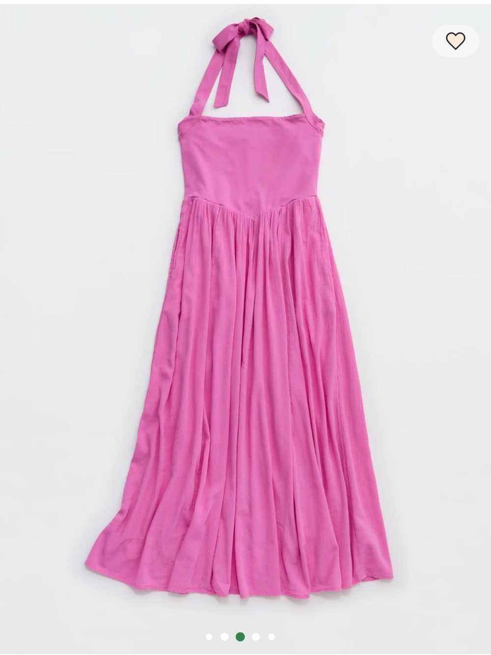 aerie Pink Halter Maxi Dress